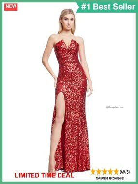 Fernanda Mermaid Floor Length Sequin Formal Dress V-Neck Sleeveless